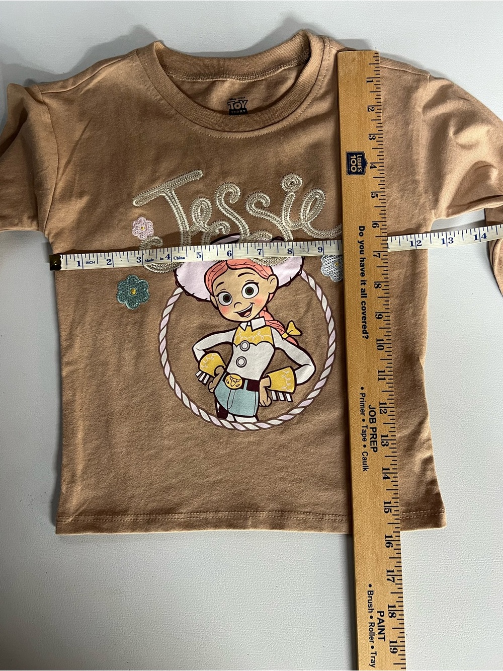 Disney Toy Story Jessie Long Sleeve Tee Embroidered Name and Flowers 4T - Picture 5 of 5